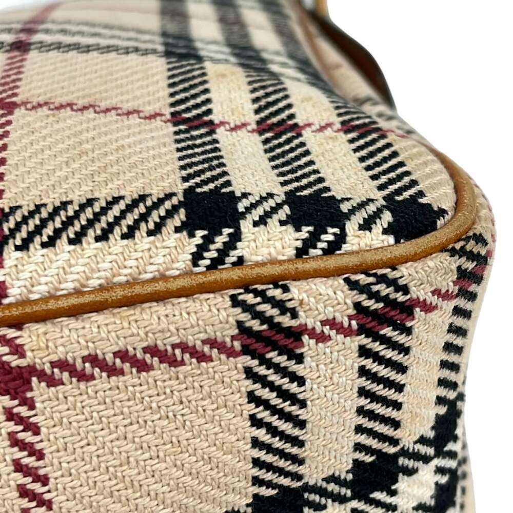 Burberry Shoulder Bag Beige Dark Navy Multi Tweeds Leather - Picture 12 of 15
